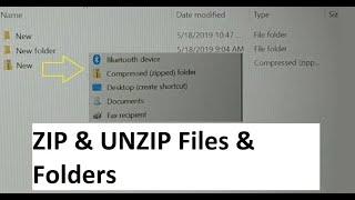 how to ZIP files and folders, Extract and open Zip files and folders