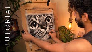 HOW TO DRAW A CAT | Basics of Charcoal