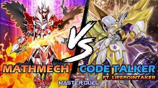 MATHMECH VS CODE TALKER FT. @lifepointaker THE BEST CODE TALKER PLAYER IN YUGIOH MASTER DUEL