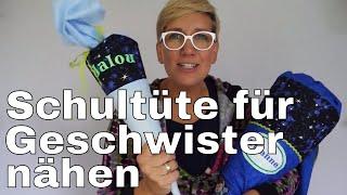 Eine kleine Schultüte nähen für Geschwister [DIY Tutorial]