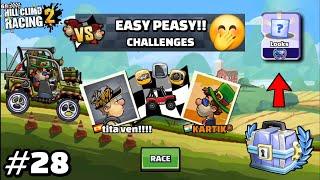 I WON ALL FEATURE CHALLENGES IN 1ST TRY!! + REWARDS - Hill Climb Racing 2