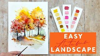 Try This Easy Autumn Watercolour Landscape!