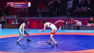 Repechage WW - 53 kg: S. ESHMURATOVA (UZB) v. Z. ESHIMOVA (KAZ)