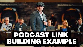 Podcast Link Building Example with Dr. Brett Lane