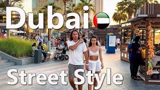 Dubai Street Style What Are People Wearing? Sunset Walk 4K