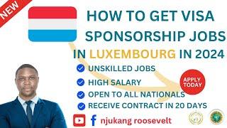 LUXEMBOURG VISA SPONSORSHIP / WORK IN LUXEMBOURG IN 2024 #LivingAbroad #Luxembourg #workvisa