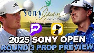 2025 Sony Open Round 3 Preview : Weather, Pins, Stat averages, Prize Picks + Underdog Prop Value