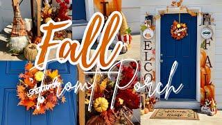 NEW  2024 FALL FRONT PORCH  Decorate with Me | FALL Decor 2024 | MOBILE HOME FRONT PORCH