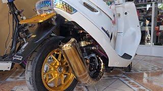 HONDA DIO AF18 A 132CC  CON MOFLER TITANIUN TFC EXHAUST, ACELERACION .