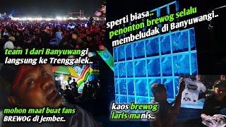 penonton BREWOG membeludak.. team 1 dari Banyuwangi langsung ke trenggalek..