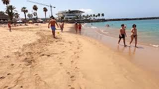 PLAYA DE LAS AMERICAS BEAUTIFUL BEACH WALK, TENERIFE 2021. #holidayinspain #beachwalktenerife