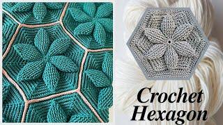 Cute Crochet Flower Bag  Must Try Crochet Hexagon @sara1111