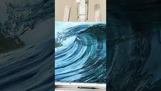 Oil Painting sea wave #oilpainting #wavepainting #artist #indianart #oceanpainting