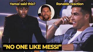 Yamal really SAID THIS this about MESSI in front of Ronaldo? look Ronaldo reaction...