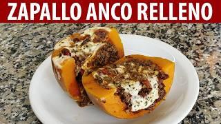 Cómo hacer zapallo anco relleno al horno con queso y carne