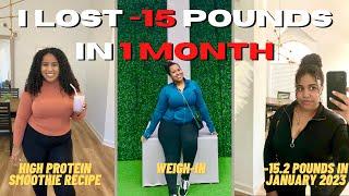 I lost 15 pounds in 1 month | Weight Loss Journey | High Protein Diet | Intermittent Fasting | PCOS