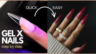 How I Do Gel X Nails At Home, Without a Drill | Cherry Mocha Nails