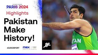 Pakistan's Arshad Nadeem smashes men's javelin Olympic record to win Gold  | #Paris2024