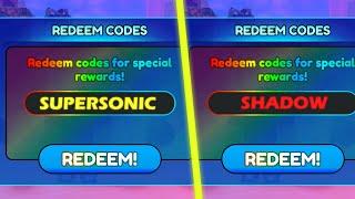 ALL *NEW* SECRET CODES in Roblox Sonic Speed Simulator!