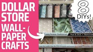 8 Dollar Tree Wallpaper Crafts & DIY Decor Ideas