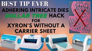 Tip #4 - DOLLAR TREE HACK - Xyron WITHOUT Carrier Sheet - No MORE WEBS on Intricate Die Cuts LK