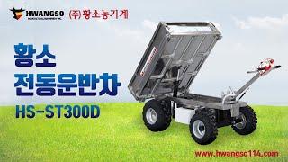 [황소농기계]전동운반차 스텐적재함/자동덤프가능/HS-ST300D