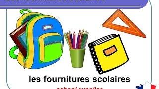 French Lesson 40 - SCHOOL SUPPLIES Stationery Vocabulary - Fournitures scolaires Útiles escolares