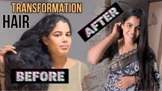 Permanent straightening chepichukunna//before and after ￼￼￼ my hair transformation #vlog #hairstyle