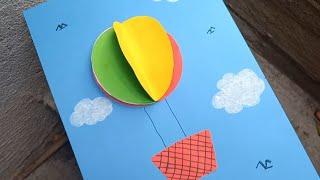 Balon Udara | Ide Kegiatan Tema Kendaraan | Sub Tema Kendaraan Udara | 3D Paper Hot Air Ballloon