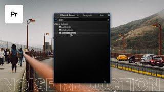 How To Remove Noise From Footage in Premiere Pro and After Effects Noise Reduction