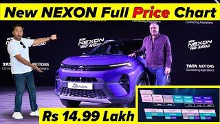 Tata Nexon Facelift PRICE Chart | Petrol & Diesel Top Model Automatic Price | Nexon On Road Price ?