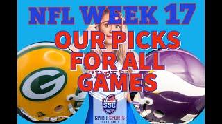 NFL WEEK 17 OUR PICKS FOR ALL GAMES