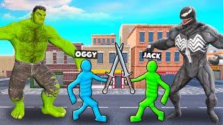 Biggest Npc Super Hero Battle Between Oggy And Jack In Overgrowth