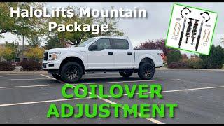 Ford F150 HaloLifts Boss Aluma Mountain Package Coil Over Adjustment