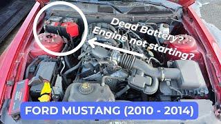 Ford Mustang - HOW TO JUMP START / BOOST THE BATTERY (2010 - 2014)