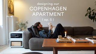 COPENHAGEN APARTMENT DESIGN (ep.5) | side table painting, new rug & cork table