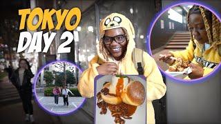 DAY 2 TOKYO! 7-Eleven Pt 2 | FLIPPERS Japanese pancake | Kobe Beef Skewers  AND Viral TAKOYAKI Balls