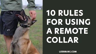 Ed Frawley's 10 Rules for Using A Remote Collar