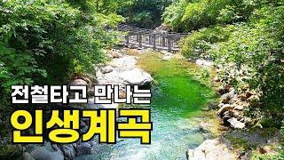 가장 걷기 좋은 길 1위! 한 여름에도 시원한 최고의 명품 계곡 트레킹 코스 추천 | 대중교통 당일치기 국내 여행 |  trekking in korea