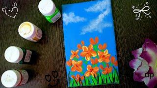 Beautiful Flower Canvas #shorts #ytshorts #creativeart #canvas #flowercanvas #authenticdraw #art #dp