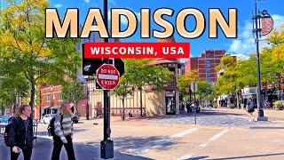 Life in Madison, Wisconsin  4K Downtown Madison Walking Tour