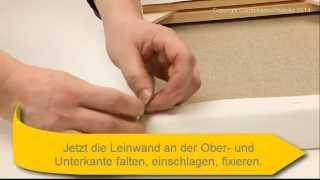 26 ALLSize | Tutorial Montage Leinwand aufziehen Keilrahmen | Photolux