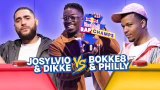 Wie the f*** is Drake bro? | Dikke & Josylvio vs. Bokke8 & Philly  | Red Bull Rap Champs