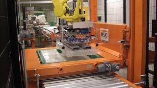 Shrink bundle (glass bottle) robot palletizer - MSK Covertech