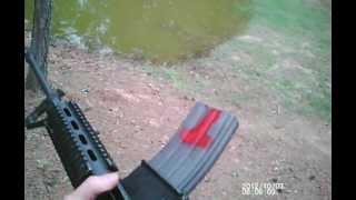 Shooting ar-15 with I-kam and steel sights