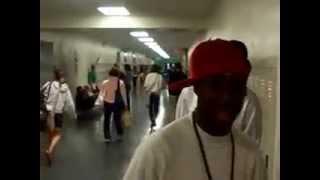 Malcolm Sigers rapping and going crazy in the hallway at Jackson High School in Michigan (2010)