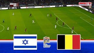 ISRAEL vs BELGIUM - UEFA Nations League 2024 | Full Match All Goals | PES Gameplay PC