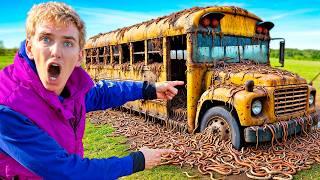 I Found WORMS In Haunted School Bus!