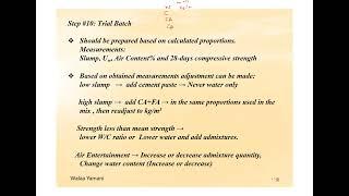 Lecture 33: Mix Design - Adjustment of Aggregate Moisture تصميم الخلطة الخرسانية- تعديل نسبة الرطوبة