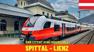 Cab Ride Spittal-Millstättersee - Lienz (Drava Valley Railway, Austria) train driver's view in 4K